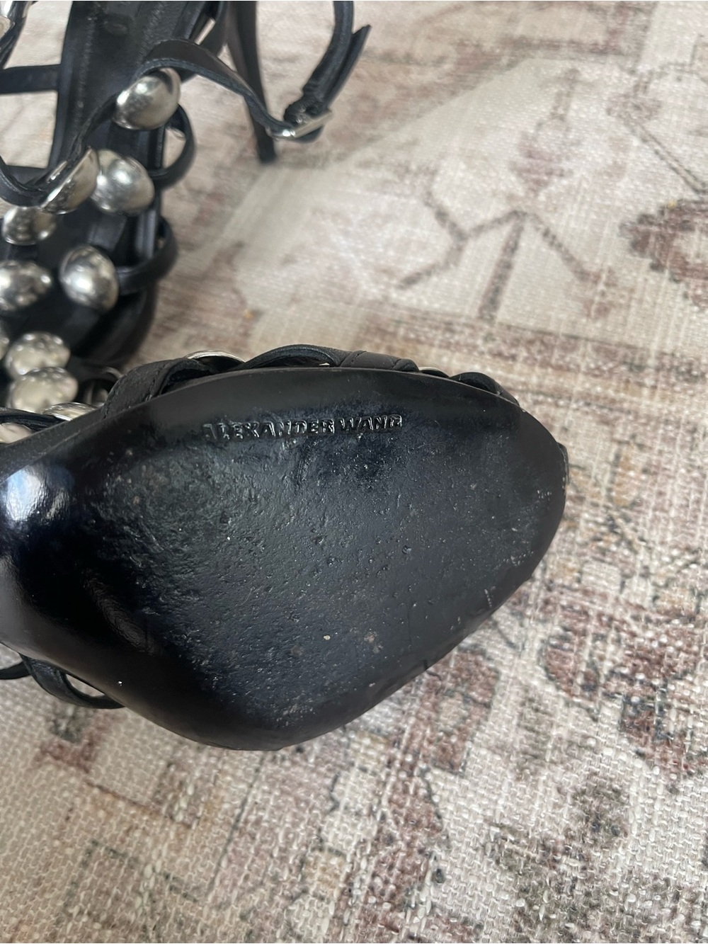 Alexander Wang Black Rubie Pearl Slingback Heels - Picture 9 of 11